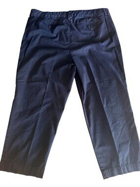 Style & Co Womens Black Cropped Pants Size 16 Cotton Spandex Blend